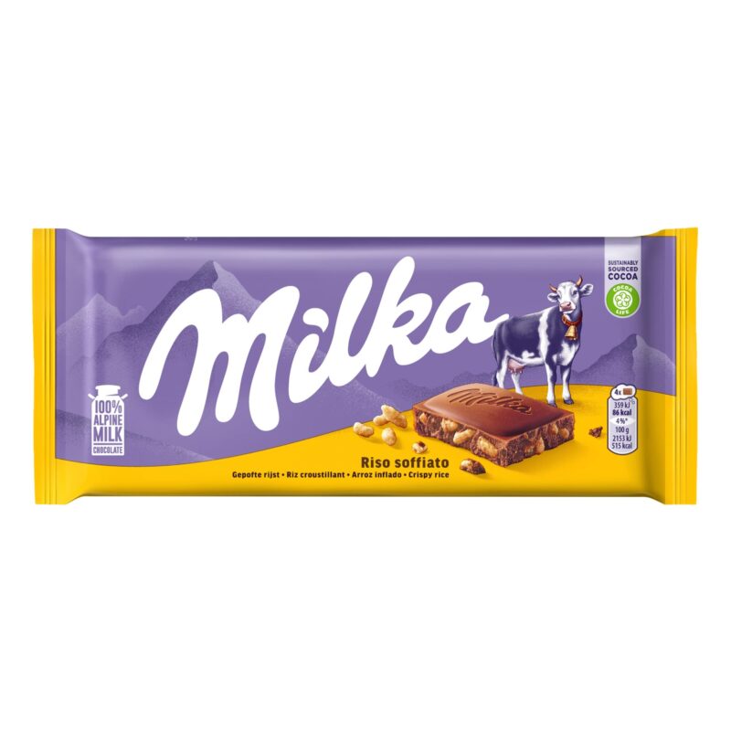 Milka Riso Soffiato Chocolate Bar